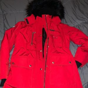 Maurice’s Mountain Red Winter Coat (removable fur)